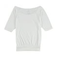 thumbnail image 2 of dELiA*s Womens Sidney Banded Pullover Blouse, White, Juniors, Medium, 2 of 2