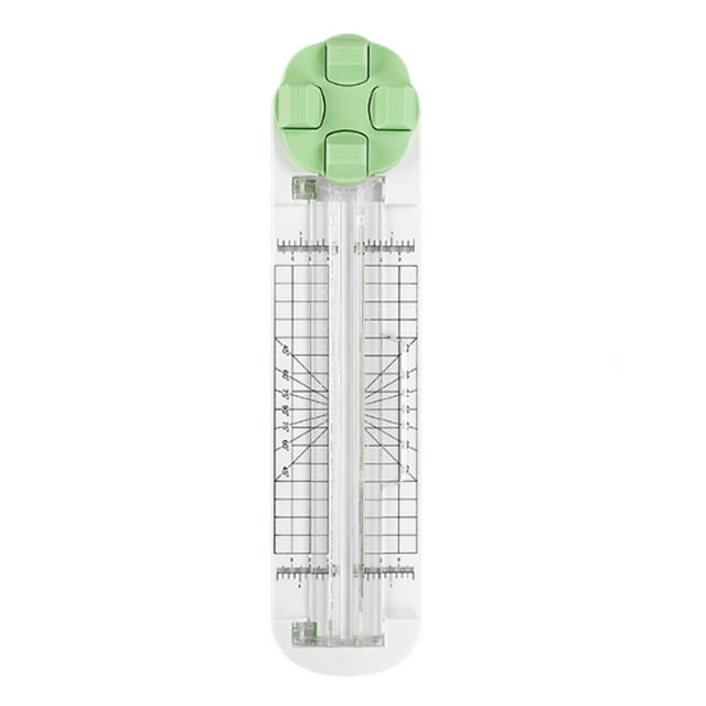QualitChoice Portable Papercutter 4 In With Directional Cutting Function Paper With Anti Slip High-definition Accuracy For DIY Enthusiasts Light green