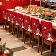 thumbnail image 7 of Christmas Chair Covers Set of 6 for Dining Chairs, Tear-Resistant Machine Washable Slipcovers, Reusable Holiday Decor for Xmas New Year Party, Home Kitchen Decor, 7 of 7