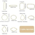 thumbnail image 2 of 20Pcs 5Styles Geometric Hollow Frame Alloy Open Back Bezel Pendants Pressed Flower Rectangle Teardrop Shape for DIY DIY Jewelry Earring Making Light Gold, 2 of 6
