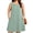 E1-Mint Green, variant on Women's Plus Size Casual A-Line Dress, Sleeveless Summer Beach Dress with Pockets, Mint Green 3X High Waist Flowy Shift Dress for Daily Wear