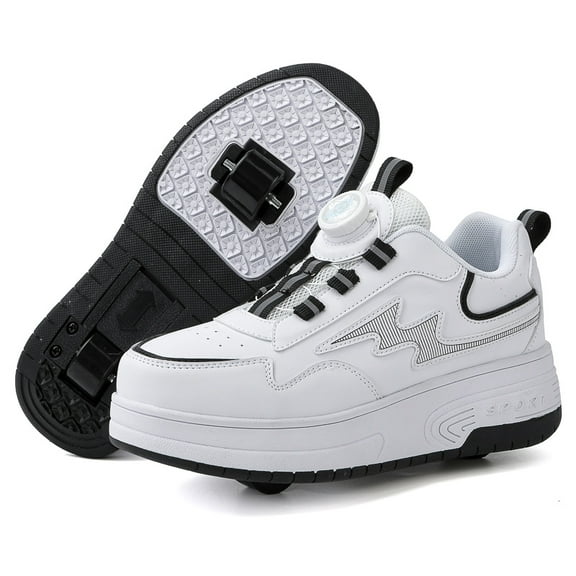 Kids Roller Shoes Sneakers with Wheels - Premium Sport Roller Skate Sneaker for Boys Girls Christmas Birthday Children Show Gift