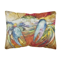 Carolines Treasures JMK1109PW1216 Blue Crab Canvas Fabric Decorative Pillow 12H x16W multicolor
