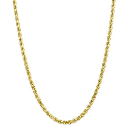 - Solid 10k Yellow Gold Big Heavy 5mm Handmade Diamond-Cut Rope Chain Necklace 18