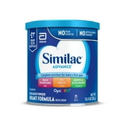 (2 pack) Similac Advance Powder Baby Formula With Iron, Has DHA & Lutein, 12.4-oz Can