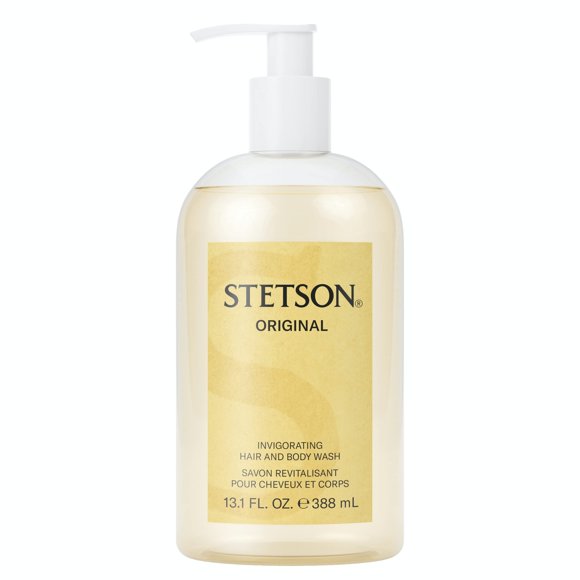 Stetson Original Invigorating Hair and Body Wash by Scent Beauty - Earthy, Woody, Casual and Masculine Aroma with Fragrance Notes of Citrus, Patchouli, and Tonka Bean - 13.1 Fl Oz