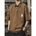 thumbnail image 3 of Camisa polo cargo informal americana para hombre, camiseta de manga corta con apliques, blusa de solapa con bolsillo Y2K de verano, nueva prenda de golf holgada, 3 of 5