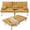 Camel Yellow, variant on Best Choice Products Modern Faux Leather Convertible Futon Sofa w/ Removable Armrests, 2 Cupholders - Black