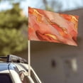 thumbnail image 3 of Car Flag12x18 No Pole Is Not Easy To Fade Fast Dry Hole Design Can Wear Flagpole Easy To Install For Car Family Business Travel Orange And Red Gold Marble, 3 of 8