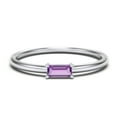 thumbnail image 1 of East-West Stackable Baguette Birthstone Ring - Amethyst (February), 1 of 5