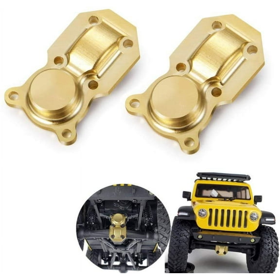 High-Quality Brass 2pcs Front/Rear Axle Diff Cover for Axial SCX24 Deadbolt Upgrade Accessories