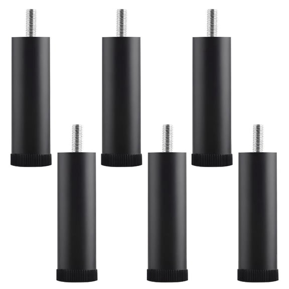 Osdhezcn 6pcs Multipurpose Bed Frame Risers 3.4 Inch Lift Nonslip Leg Extenders M10 Pipe Fit Furniture Adjusters