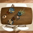 thumbnail image 3 of Best Choice Products 4-Piece Mid-Century Modern Upholstered Wooden Dining Set w/ 2 Chairs, Bench - Walnut/Cream, 3 of 7