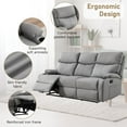 thumbnail image 5 of Light Grey Luxury 3+2 Seater Reclining Sofa Set, Oversized Faux Leather Recliner Couch Combination for Spacious Living Rooms and Home Theaters, 5 of 7