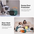thumbnail image 4 of Space Heater, 800W/500W Small Desk Heater with Temperature Control, Safe and Quiet Ceramic Desktop Heating Fan for Home Bedroom Office Desk Indoor Use, Dark Green, 4 of 14