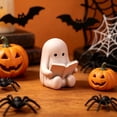 thumbnail image 5 of Voglyf Cute Ghost Reading Book, 3D Resin Halloween Figurine Lamp With Warm Light for Study Room, Party, Indoor Decor, Spooky Season, As A Funny Halloween Gift And Desk Decoration, 5 of 7