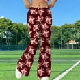 thumbnail image 2 of QATAINLAV Loose Fit Trousers Pants for Women Sport Gym Yoga Football Flared Leggings Casual High Waisted Bell Bottom Workout Pants Brown S, 2 of 10