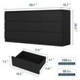 thumbnail image 6 of Topcobe Black Chest of Drawers without Handle, 9 Drawers Dresser, Dressers for Bedroom, Black, 6 of 13