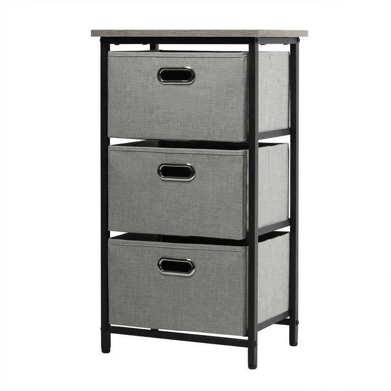 Gymax 2PCS 24 in. W x 15 in. D x 38 in. H 3 Drawer Dresser w/Top Shelf  Storage Tower Cabinet for Bedroom Hallway Nursery GYM09773 - The Home Depot