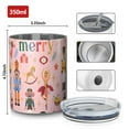 thumbnail image 4 of 12oz Coffee Tumblers Pink Christmas Nutcracker Pattern Stainless Steel Vacuum Insulated Travel Tumbler Coffee Cups Mug with Lid and Straw with Cleaning Brush for Cold & Hot Drinks, 4 of 5