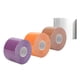 thumbnail image 4 of Cinta elástica atlética para ejercicios, cinta fisiológica, vendaje neuromuscular para músculos y articulaciones, 4 unidades, color blanco, naranja y morado, 4 of 12