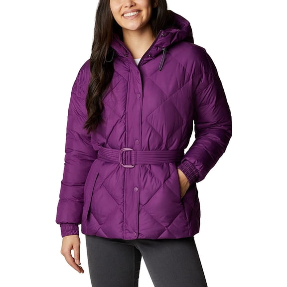 Columbia Womens Icy Heights Belted Jacket Plum Medium