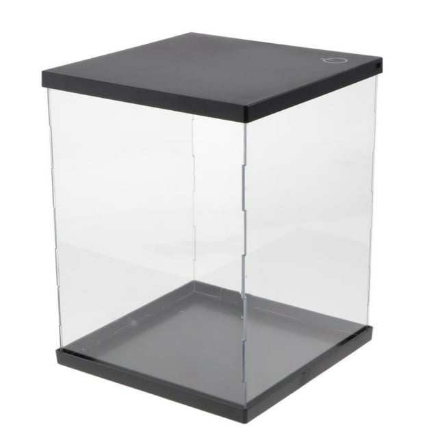 Vitrina de acrílico y Caja onizadora a prueba de polvo para maquetas de coches Bloques de construcción Juguetes y (21x21x Hugo Vitrina de acrílico