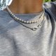 thumbnail image 1 of Collar de cuentas de perlas de imitación Sincero 2 unids/set cadena de eslabones ovalados, 1 of 6