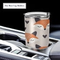 thumbnail image 5 of SKYSONIC Doodle Fox and Heart Pattern 20 oz Stainless Steel Insulated Mug, Double Vacuum Insulated Travel Mug with Lid and Straw, 5 of 7
