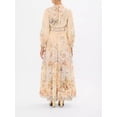 thumbnail image 6 of Women's Printed V-Neck Long Sleeve Puff Sleeve Waist-Cinching Summer New Chiffon Dress, 6 of 9