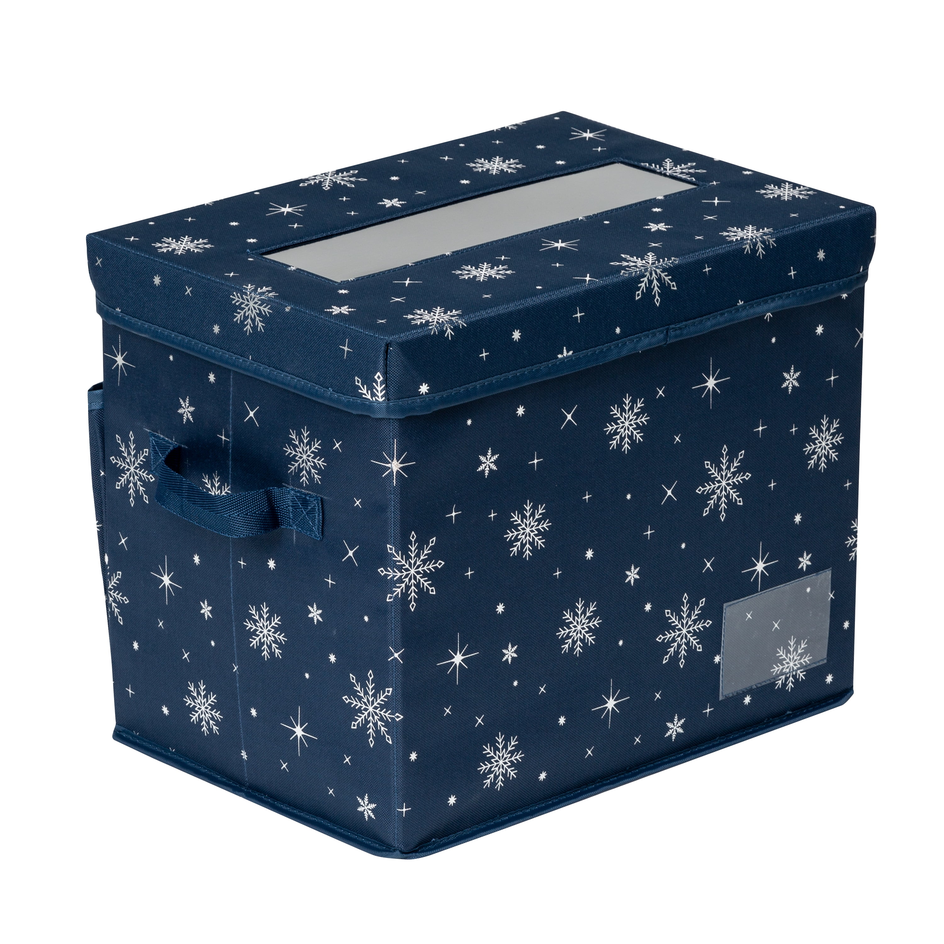 Deluxe 72Cube Ornament Storage Box, Navy
