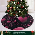 thumbnail image 6 of Coolnut Valentine's&nbsp;Day Love Heart&nbsp;Tree&nbsp;Skirt Double&nbsp;Layers Xmas Tree Skirts, Valentine's&nbsp;Day Holiday Party Indoor Outdoor Home Office Ornaments, 48", 6 of 6