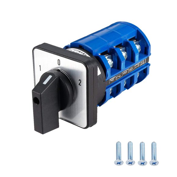 VictorsHome Changeover Switch LW28-63 3 Positions 12 Terminals Universal Rotary Cam Selector Latching Switches 690V 63A