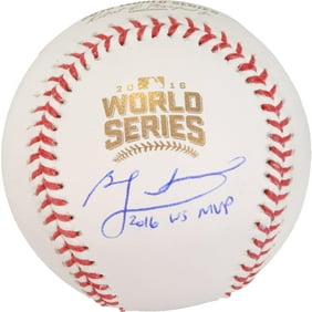 Ben Zobrist Chicago Cubs 2016 MLB World Series Champions Autographed World Series Logo Baseball with 2016 WS MVP Inscription - Fanatics Authentic Certified