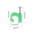thumbnail image 2 of Uxcell 14mm Dia PE Green Round Cable Clips with Steel Nail 24 Pack, 2 of 5