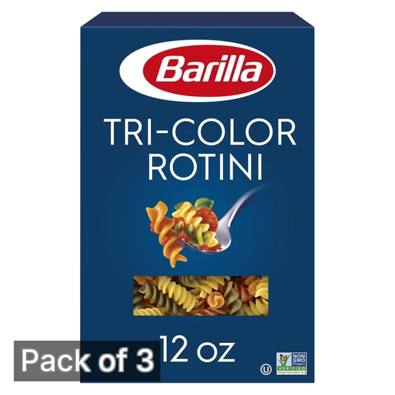Barilla Tri-Color Rotini Pasta 12 Oz. (Pack of 3)