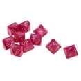 thumbnail image 4 of KLKCMS 10pcs Square 16mm Ten Sided D10 Opaque Standard Game Dice With Number Rose+White Option 5, 4 of 8