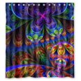 thumbnail image 1 of ABPHQTO Colorful Fantasy Trippy Cortina de ducha Impermeable Cortina de ducha 160x180 cm, 1 of 2