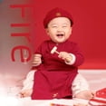 thumbnail image 5 of Ropa de un año para niños y niñas de un año Vestido de banquete de cien días Mono estilo chino estilo Tang Ropa de primavera y otoño invierno, 5 of 5