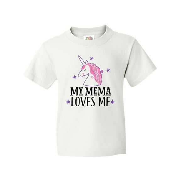 Inktastic My Mema Loves Me Girl Unicorn Youth T-Shirt