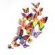 thumbnail image 4 of Advancent 12 unids/set 3D mariposa pared pegatina sala de estar dormitorio adhesivo 3D papel de pared PVC calcomanía decoración del hogar Decoración del hogar Arcoíris Advancent HA002018-08, 4 of 6