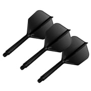 Target Darts K Flex Integrated Dart Flights And Shafts, No.6 Black (Medium) | Pack Of 3 K-Flex - No6, Kflex All In One Moulded Dart Flight & Stem | Professional Dart Accessories