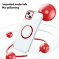 thumbnail image 4 of For iPhone 13 Case, Compatible with MagSafe, Shockproof Military-Grade Protection, Magnetic Phone Case for iPhone 13, Classic Hybrid Drop Proof Anti-Fingerprint Anti-Scratch Case,Red, 4 of 9