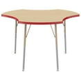 thumbnail image 3 of ECR4Kids 48in Cog Premium Thermo-Fused Adjustable Activity Table Maple/Red/Sand - Standard Swivel, 3 of 4