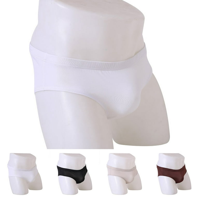 Cathalem N2n Briefs Men Colorblock Underwear Short Fashion Ice Silk Brief  Comfortable Breathable Underpant Mens Kink Underwear Underpants White  Medium 