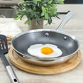 thumbnail image 5 of Oster Modessa 9.5 Inch Nonstick Tri-ply Stainless Steel Frying Pan in Silver, 5 of 5
