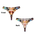 thumbnail image 3 of Balery Color Splash Fox Portrait Tangas de Algodón para Mujer con Estampado – Ropa Interior Sexy, Transpirable, G-string-X-Large, 3 of 6