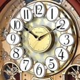 thumbnail image 3 of Bulova Dancing Tune Strike and Chime Wall Clock, Cherry Brown, 3 of 5
