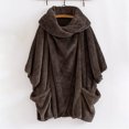 thumbnail image 2 of Vedolay Women Coats Plus Size Knit Long Cardigan Coat Open Front Button Coat Outerwear Coffee,L, 2 of 3