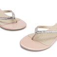 thumbnail image 4 of Sandalias tipo slide para mujer DREAM PAIRS con pedrería, color nude, talla 7.5, 4 of 8